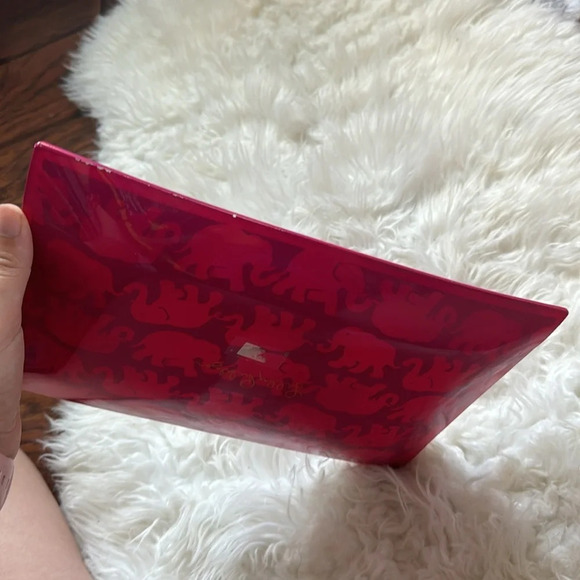 Lilly Pulitzer Glass Tray Tusk in Sun Design Jewelry Tray - Picture 7 of 9